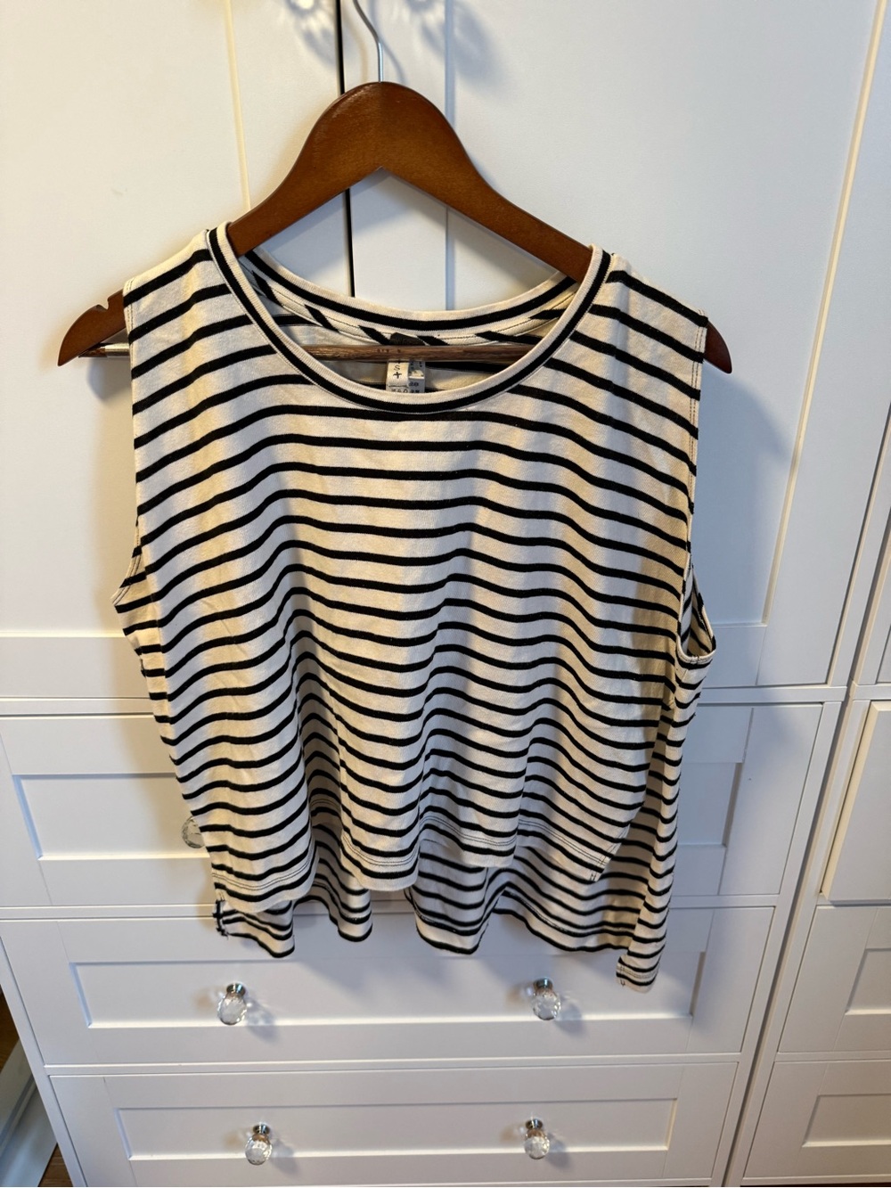 We The Free Black & White Striped Tank